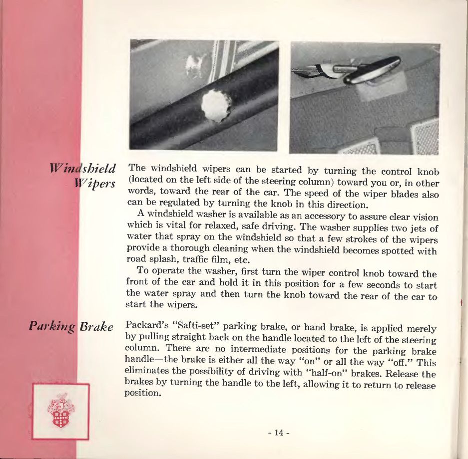 1953 Packard Owners Manual Page 20